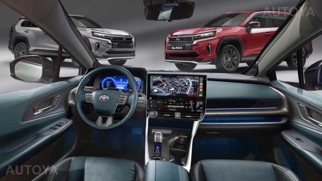 Next-generation 2025 Toyota RAV4 interior Rendering image