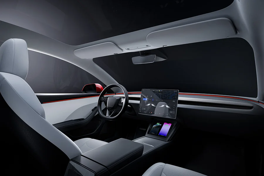 New 2024 Tesla Model 3 cabin